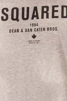 Dsquared T-shirt long grey-white Grijs 